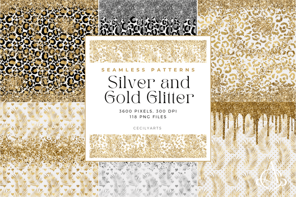 118 Silver and Gold Glitter Patterns for Unleashing Creativity in Every Project