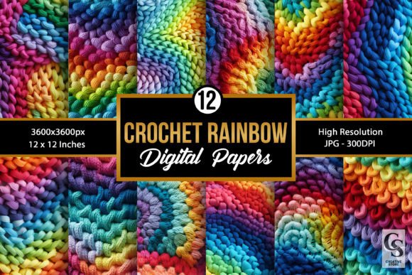 Crochet Rainbow Seamless Patterns for Creative Crafting