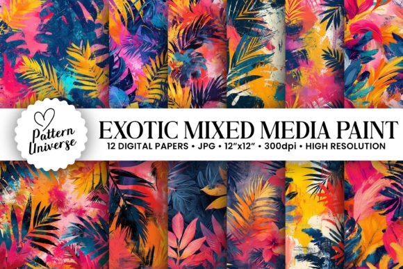Exotic Mixed Media Paint Patterns for Creative Projects
