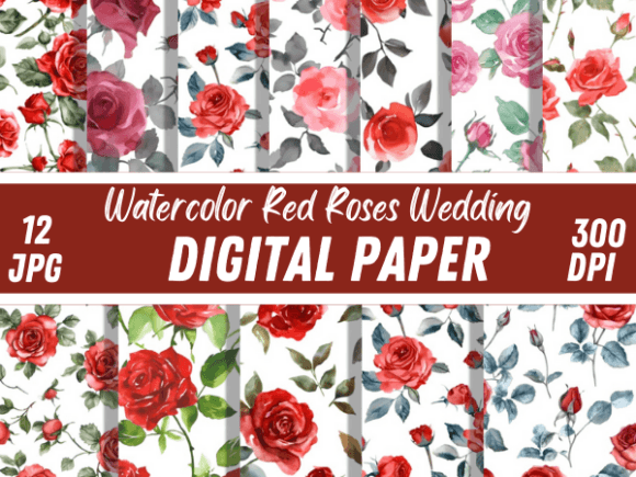 Exploring the Artistry of Romantic Watercolor Red Roses Patterns in Modern Design
