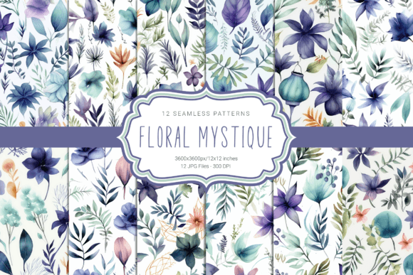 Floral Mystique Seamless Patterns