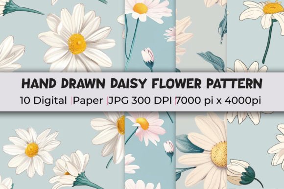 Hand Drawn Daisy Flower Patterns Paper: A Strategic Asset for Creative and Professional Projects