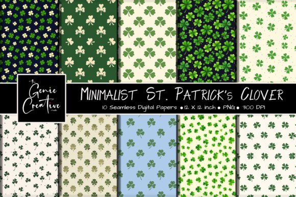 Minimalist St. Patrick’s Clover Patterns for Creative Projects