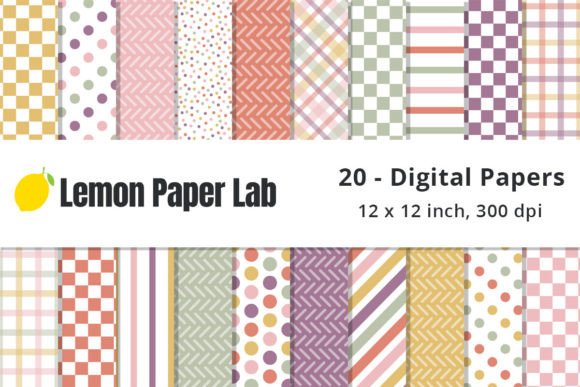 Retro Pastel Check Patterns and More: A Timeless Design for Creative Projects