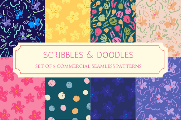 Scribbled Doodles Seamless Patterns: A Versatile Tool for Creatives and Designers