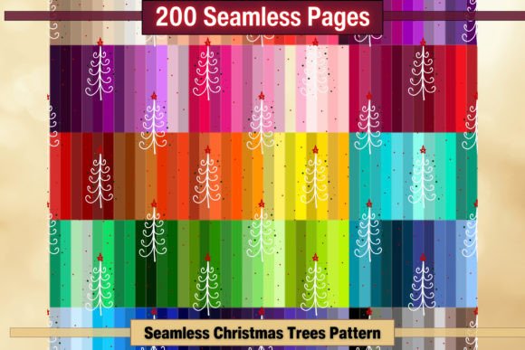 Seamless Christmas Trees Patterns for Festive Creativity