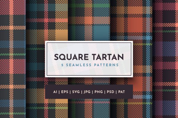 Set 5 Seamless Tartan Patterns
