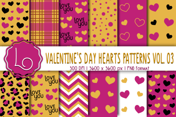Valentine's Day Hearts Patterns Vol. 03: A Premium Collection for Creative Expression