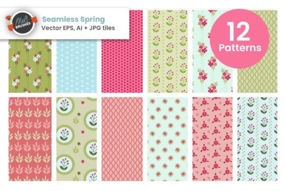 Vector Seamless Spring Patterns: A Versatile Collection for Creative Projects